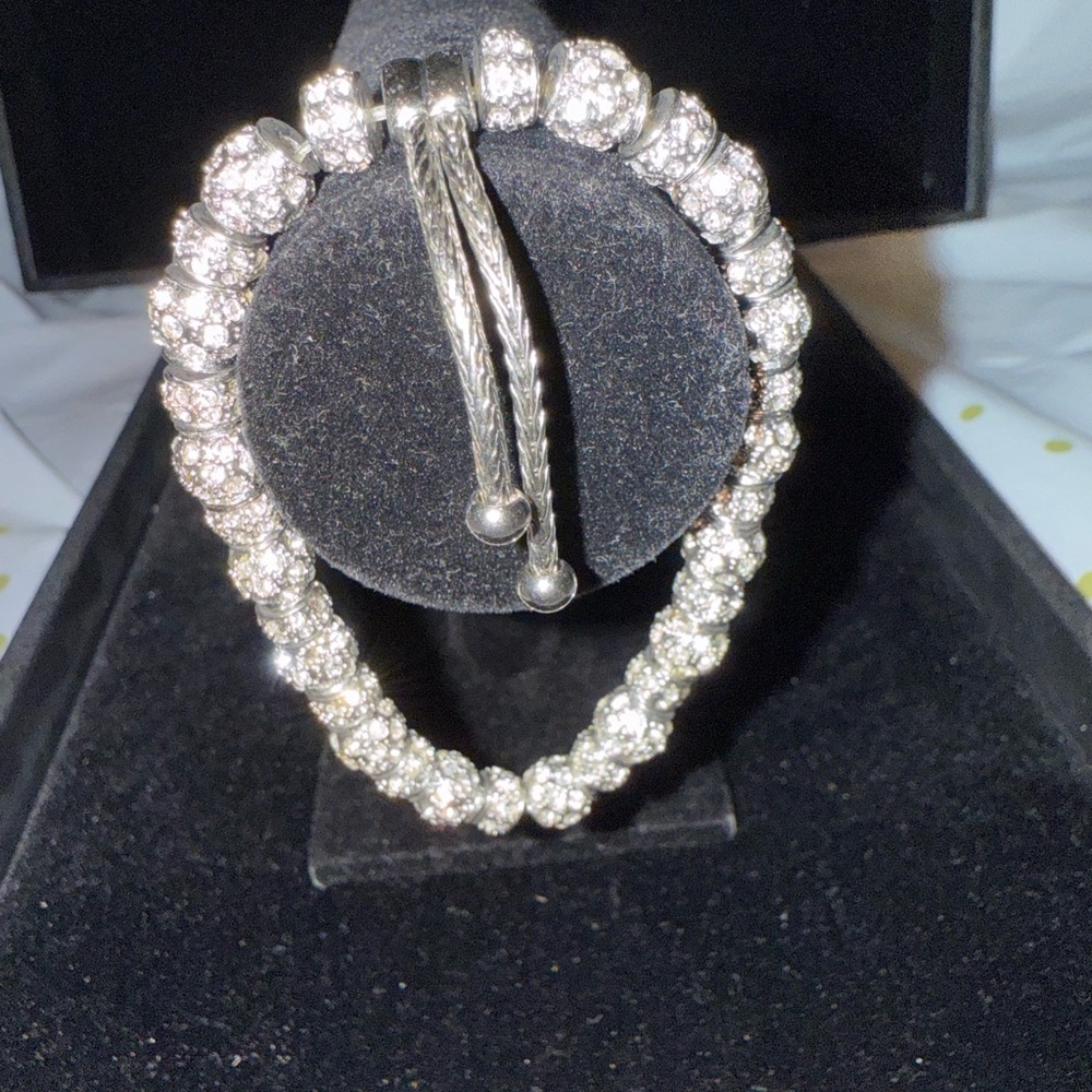 NWOT Premier Designs Elegant Silver Beaded Bracelet